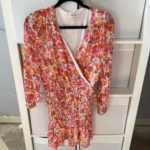 Peach Love floral dress - small